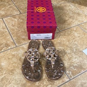 Tory Burch Miller Confetti Cork Sandals 9